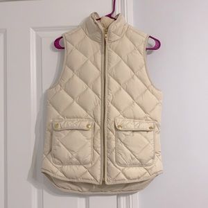 J Crew ivory puffer vest